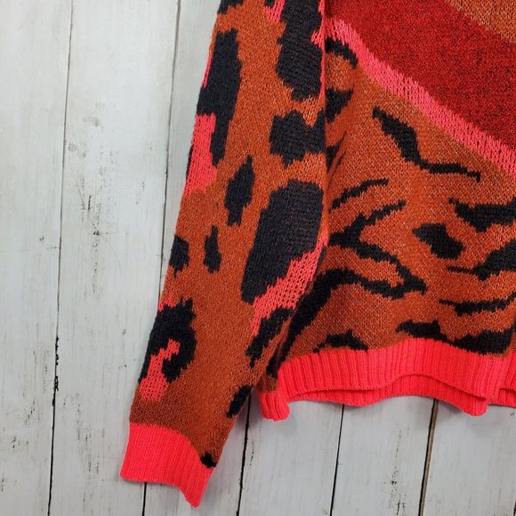 Vylette Knit Pullover Sweater Juniors Size Medium Multicolor Animal Print - Picture 5 of 12